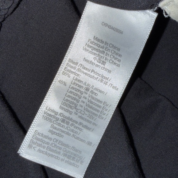 Madewell Lucie Black Smocked Square Neck Flutter Sleeve Linen Blend Midi Dress L - Picture 9 of 11